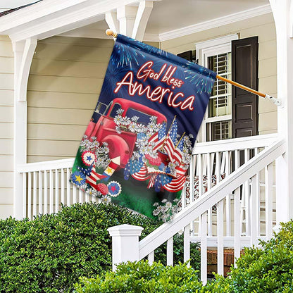 Unifinz 4th Of July Flags God Bless America Independence Day Flower Car Garden Flag 4th Of July House Flag 2022