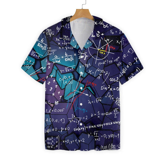 Math Hawaii Shirt Algebra Geometry Purple Aloha Shirt Math Shirt
