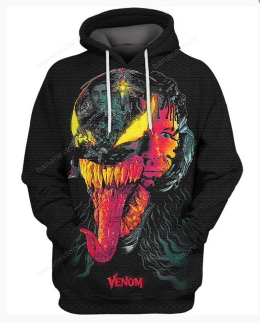 MV Hoodie Venom Hoodie Eddie And Venom Black Colorful Hoodie