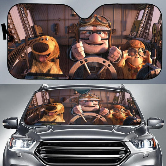  Up Car Sun Shade Carl Russel Dug Flying High Windshield Sun Shade