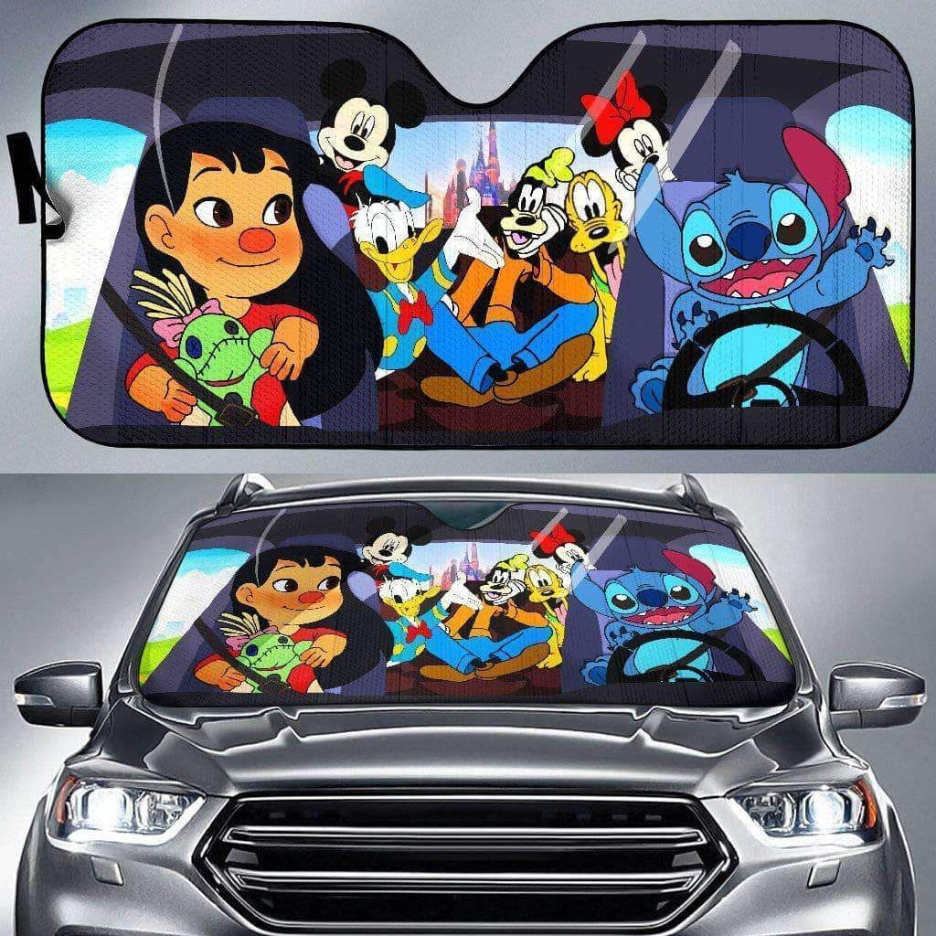  DN Car Sun Shade Stitch Mickey Minnie Donald Windshield Sun Shade