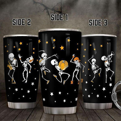 Halloween Skull Party Witch Black Cat Stainless Steel Tumbler Cup | Travel Mug | TC4774