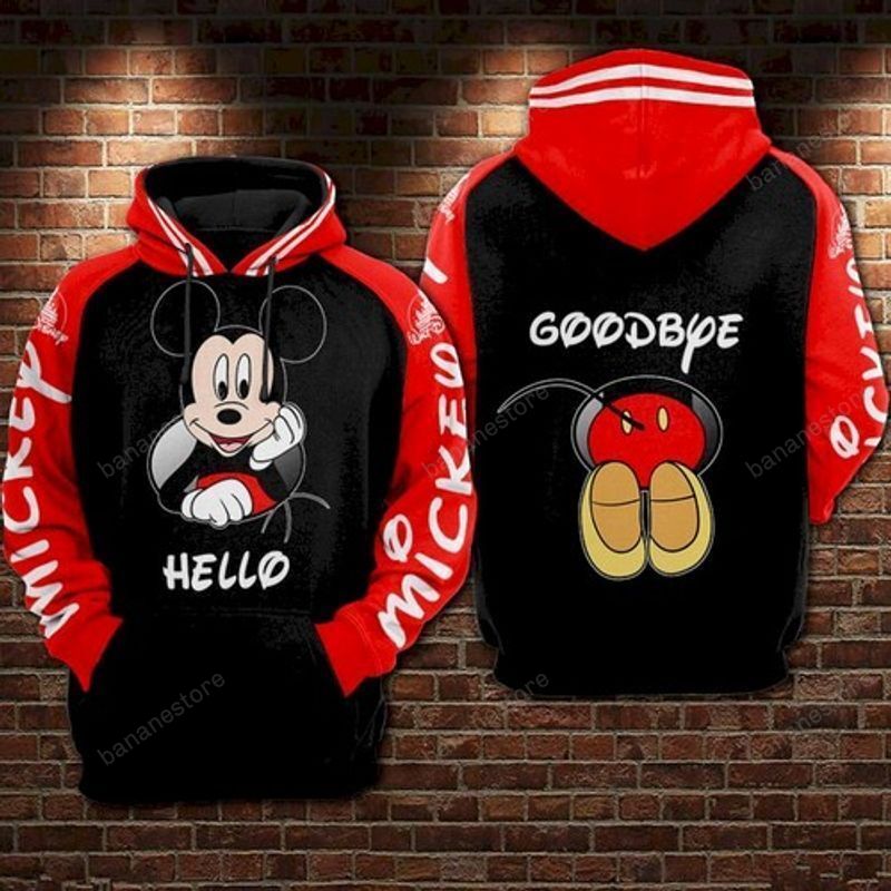 DN Hoodie MM Hoodie MM Hello Goodbye Red Black Hoodie