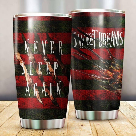 Halloween Tumbler Cup 20 Oz Sweet Dream Never Sleep Again Jason Voorhees Tumbler 20 Oz