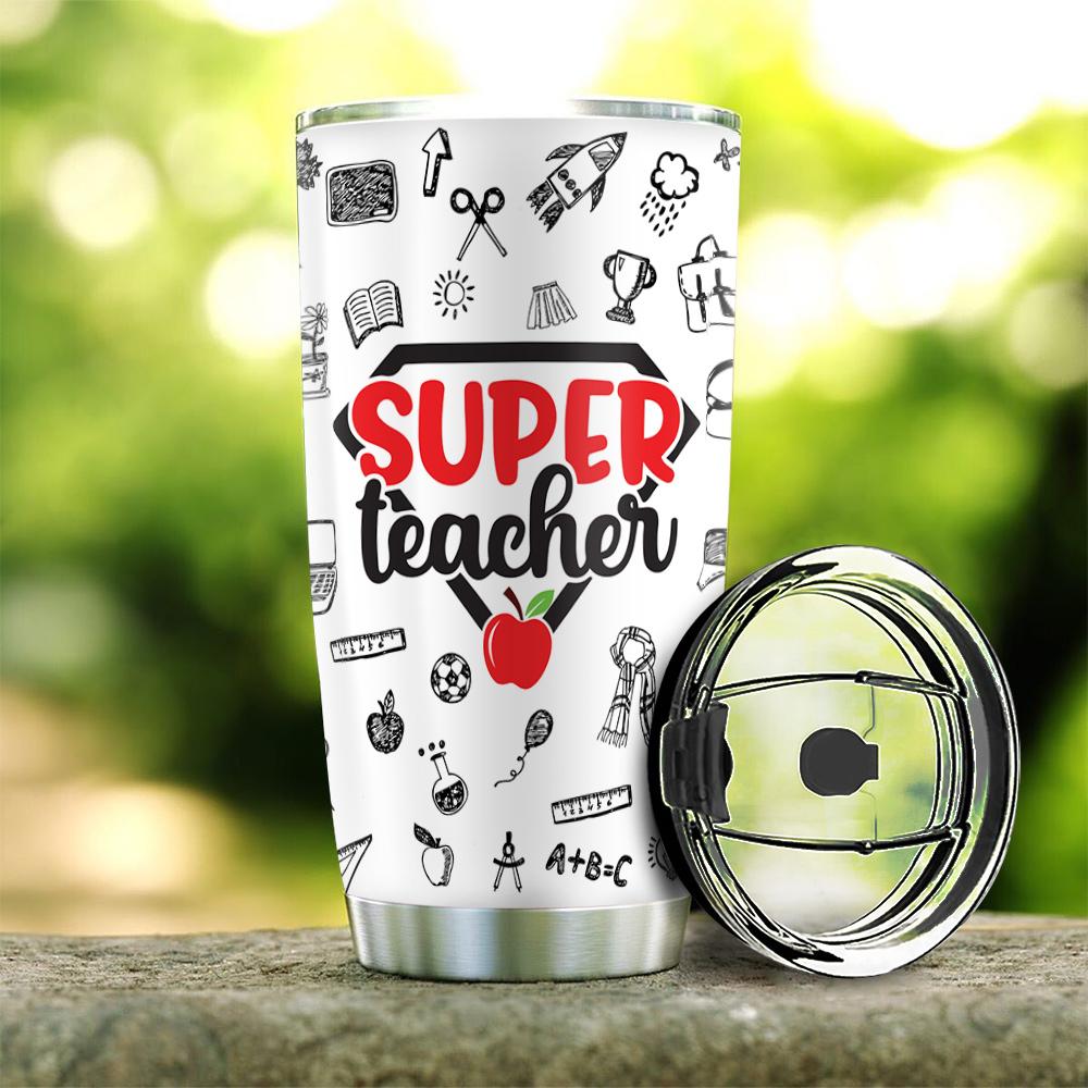 Teacher Tumbler 20 Oz Teacher Nutrition Facts Super Teacher White Tumbler Cup 20 Oz
