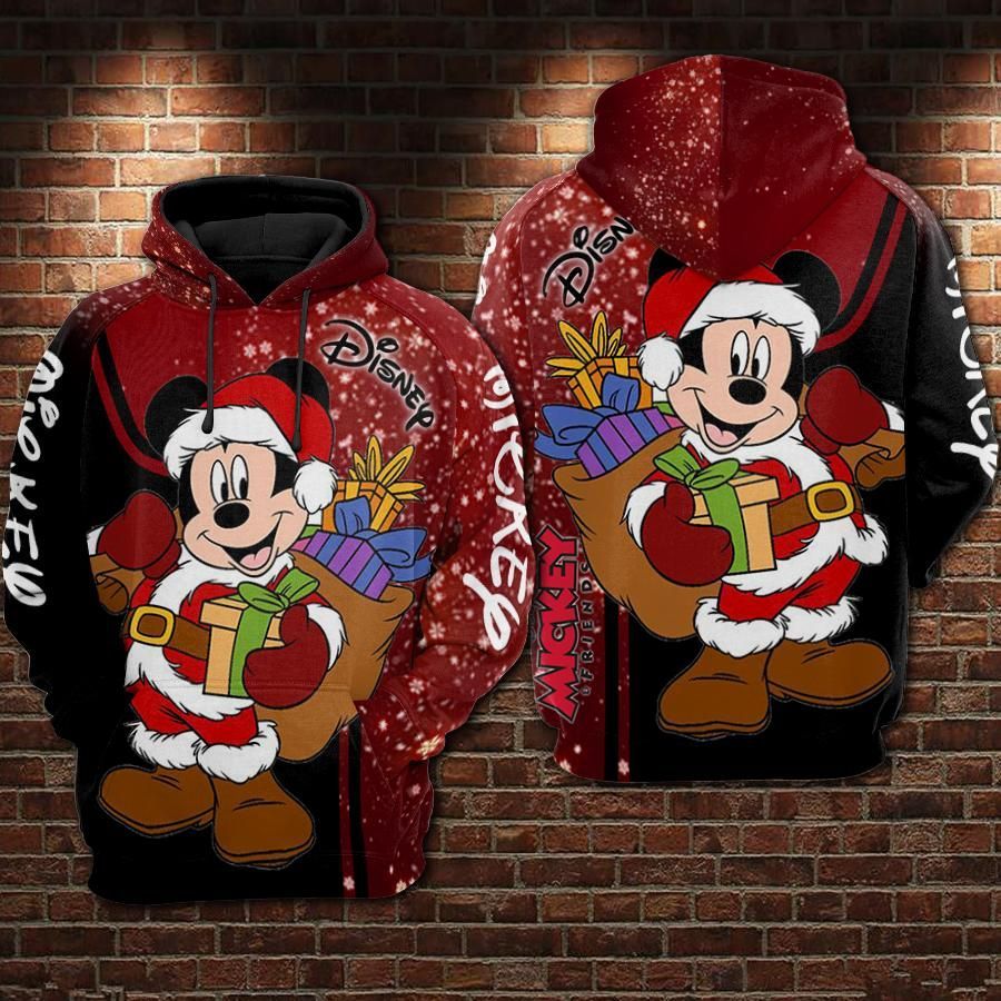 DN Hoodie Santa MM Christmas Snow Black Red Hoodie MM Hoodie