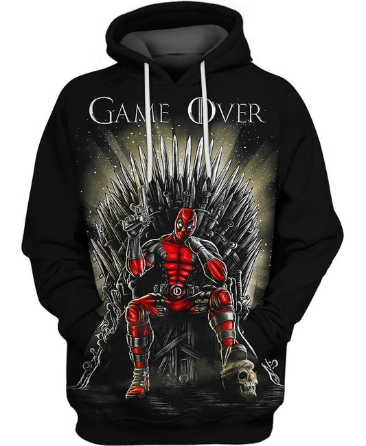 MV Hoodie Deadpool Hoodie Deapool GOT Crossover Game Over Hoodie