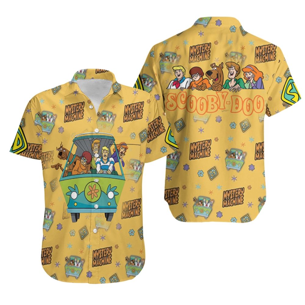 Unifinz Scooby-Doo Hawaiian Shirt Scooby-Doo And Team Mystery Machine Hawaii Shirt Scooby-Doo Aloha Shirt 2022