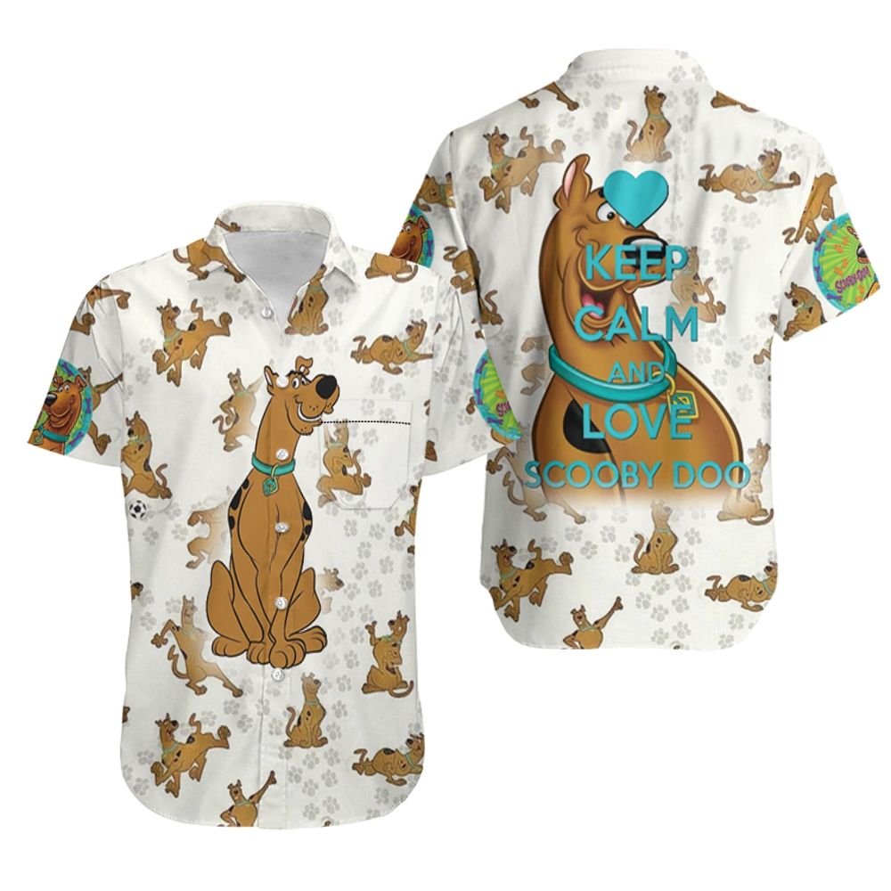 Unifinz Scooby-Doo Hawaiian Shirt Keep Calm And Love Scooby-Doo Hawaii Shirt Scooby-Doo Aloha Shirt 2022