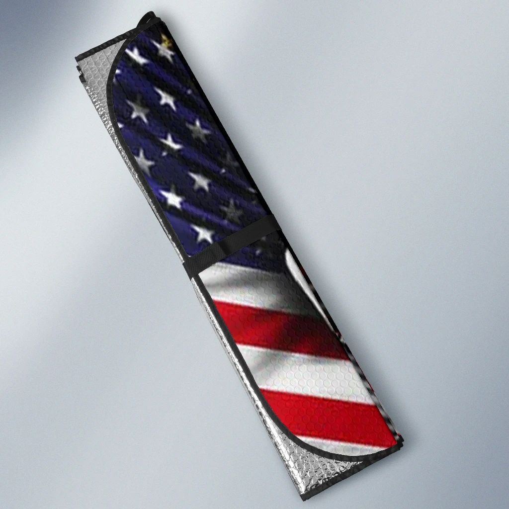 Veteran Car Sun Shade Desert Storm Veteran American Flag Windshield Sun Shade