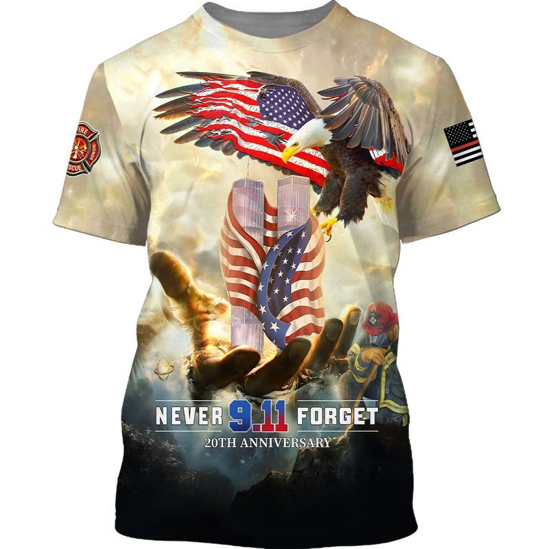 Patriot Day T-shirt September 11th Shirt 9.11 Never Forget Eagle White Hoodie Patriot Day Hoodie