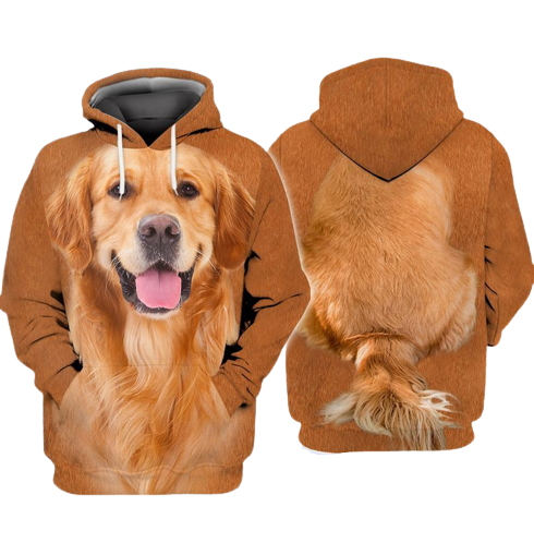 Dog Golden Retriever Hoodie Golden Retriever Lover Custome Hoodie