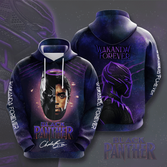 MV Hoodie Black Panther Hoodie Black Panther Wakanda Forever Chadwick Signature Hoodie