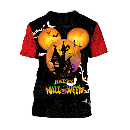 DN Halloween Shirt MK Mouse Shirt MK Mouse Trick Or Treat Happy Halloween Spooky Night Black Red T-shirt