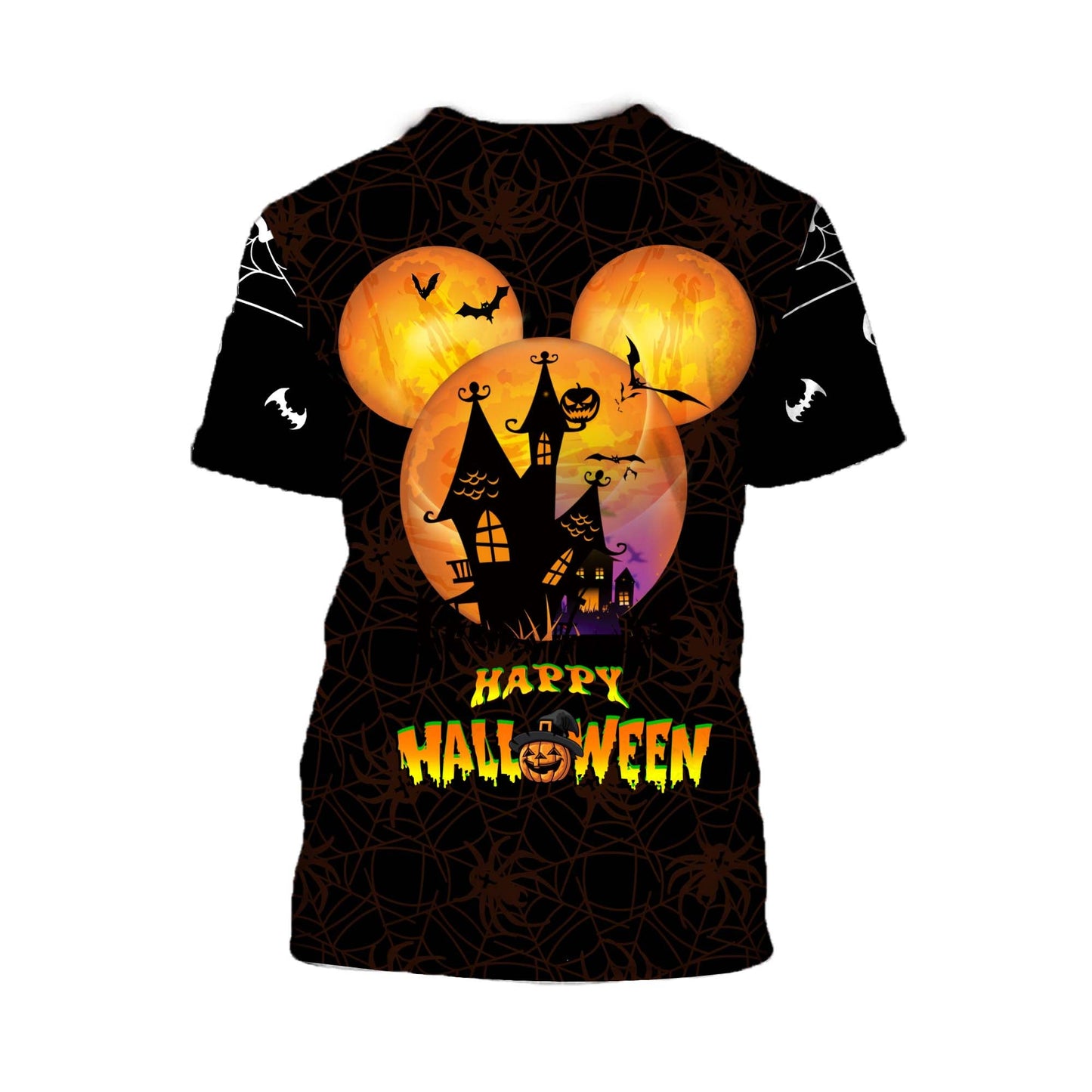 DN Halloween Shirt MN And MK Mouse In Halloween Night Happy Halloween Black T-shirt