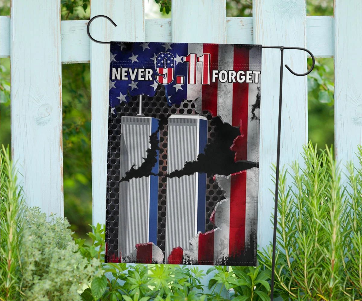 Patriot Day House Flag September 11th Flag Never Forget 9.11 Memorial Twin Towers House Flag