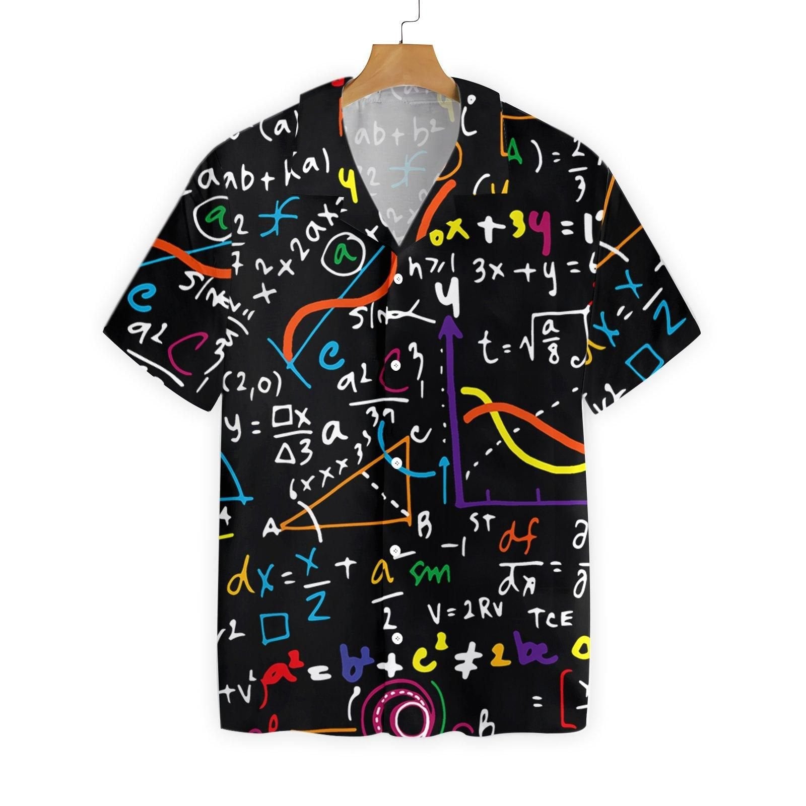 Math Hawaii Shirt Math Number Colorful Black Aloha Shirt Math Shirt ...