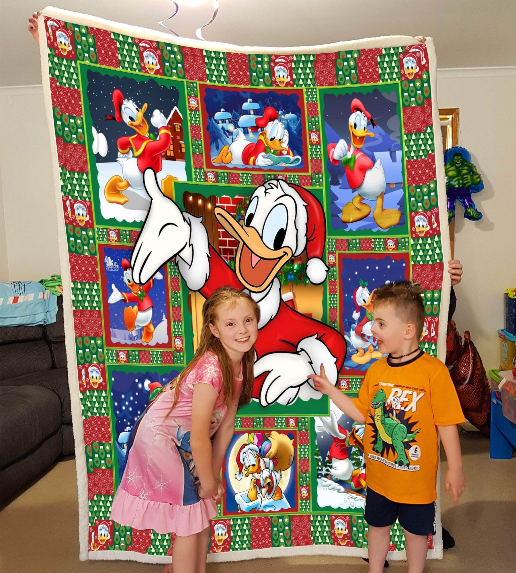 DN Christmas Blanket Donald Duck Christmas Blanket