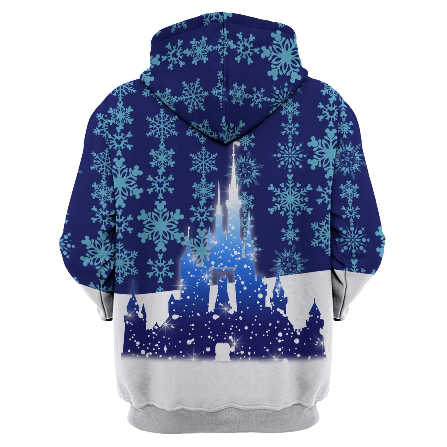 DN Christmas Hoodie DN MK And MM Mouse Best Christmas Ever Snowflakes Blue White Hoodie