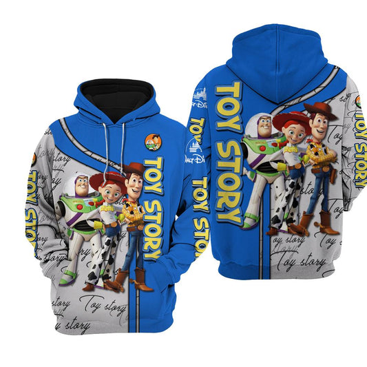 DN Hoodie Toy Story Woody Buzz Jessie Blue Hoodie