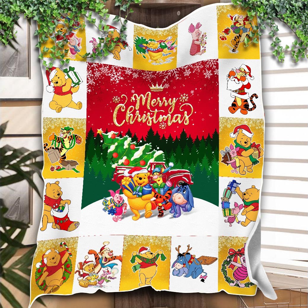 DN Christmas Blanket Winnie The Pooh And Friends Christmas Blanket Winnie The Pooh Blanket