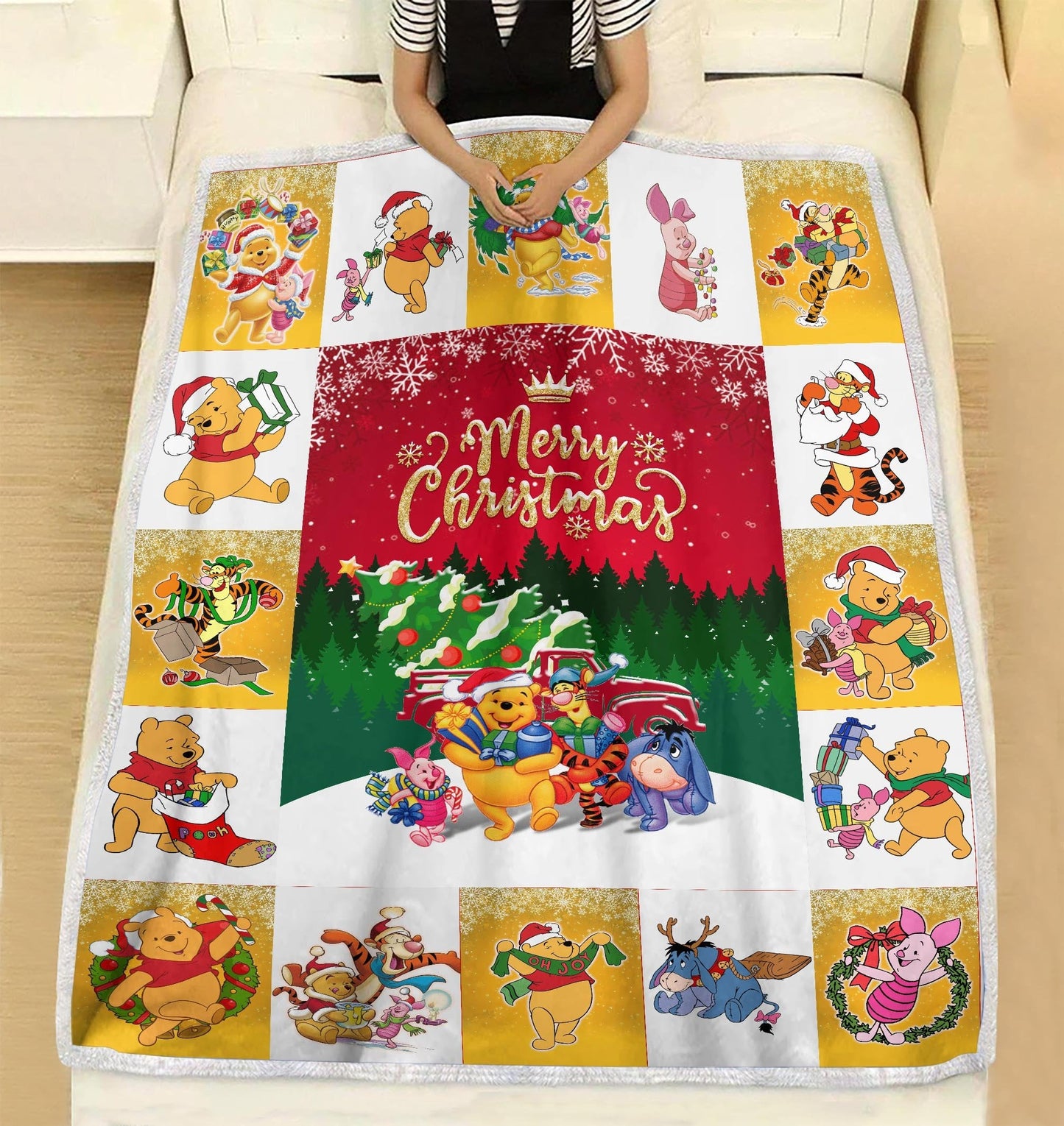 DN Christmas Blanket Winnie The Pooh And Friends Christmas Blanket Winnie The Pooh Blanket