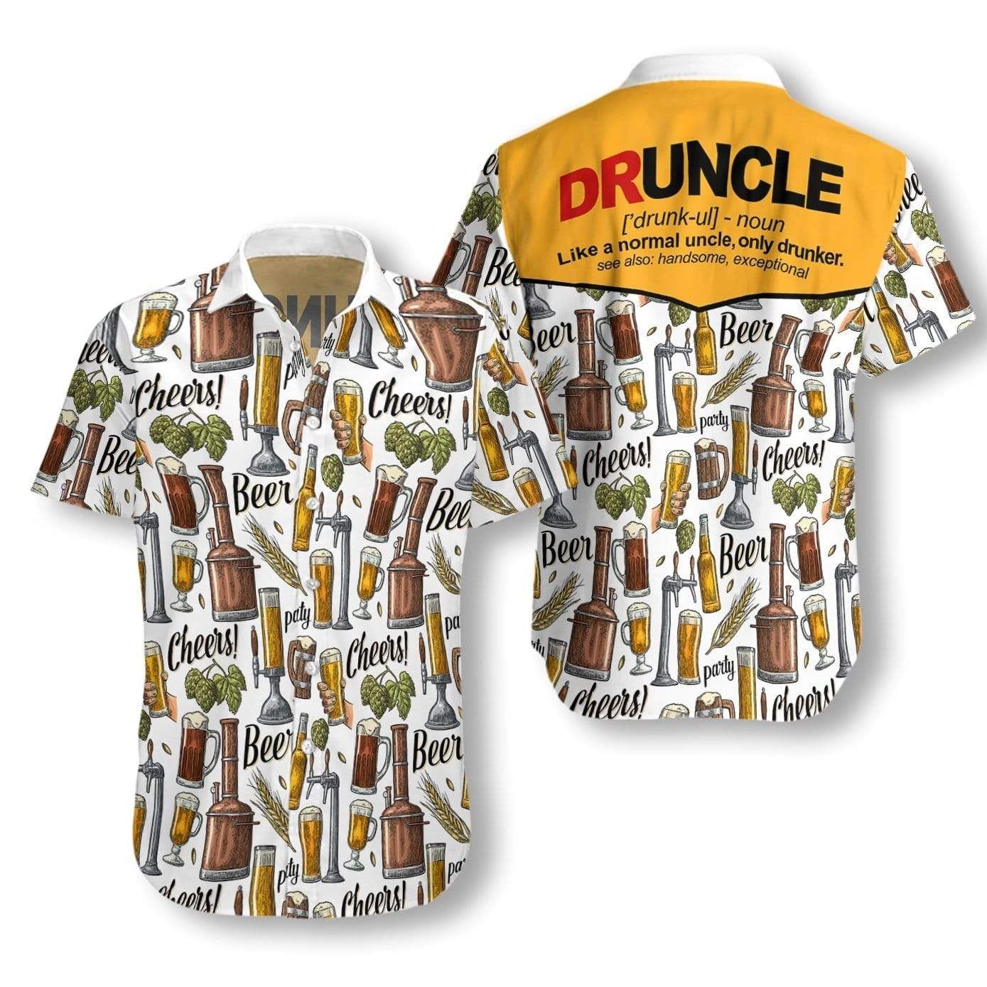 Beer Hawaiian Shirt Druncle Beer And Foods Aloha Shirt