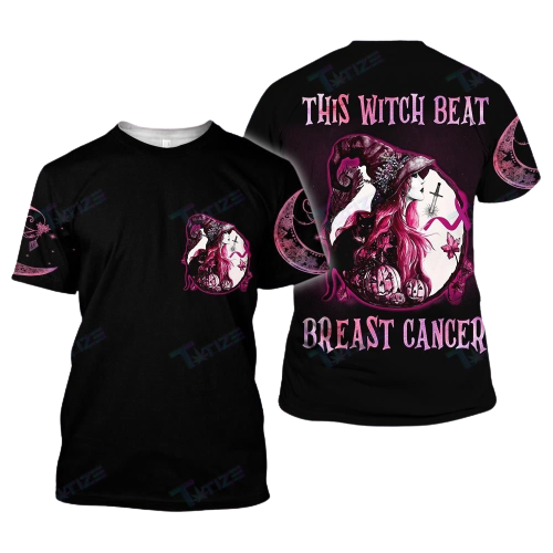 Breast Cancer Shirt This Witch Beat Breast Cancer Black Pink Hoodie Breast Cancer Hoodie