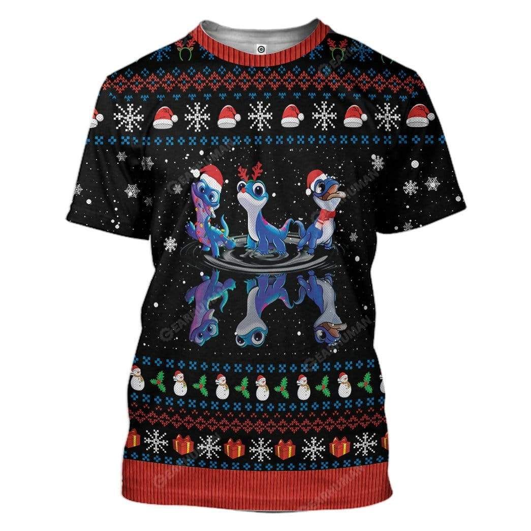 DN Christmas Shirt Frozen Hoodie Frozen Bruni Dance Christmas Pattern Black Hoodie