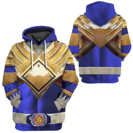 Power Ranger Hoodie Mighty Morphin Blue Power Rangers Custome Hoodie