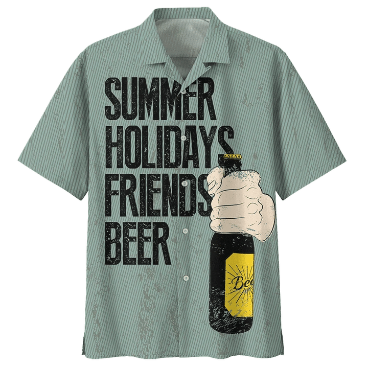 Beer Hawaiian Shirt Summer Holidays Friends Beer Aloha Shirt