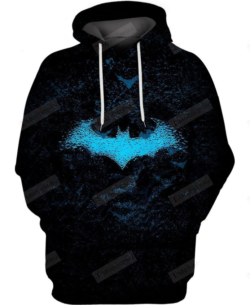 Batman Hoodie Batman Emblem Black Blue hoodie