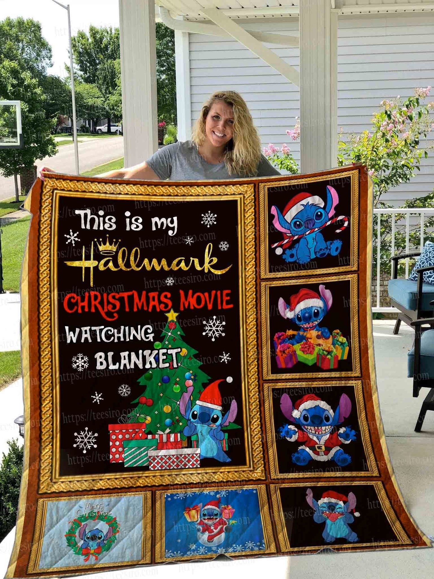 DN Christmas Quilt Stitch Quilt This Is My Christmas Movie Watching Blanket Stitch Christmas Quilt