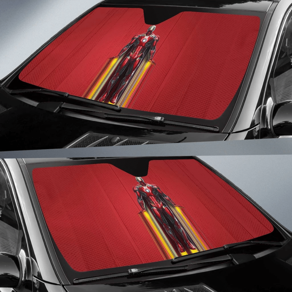 MV Ironman Windshield Shade Iron Man Avengers Marvel Start Flying Car Sun Shade MV Ironman Car Sun Shade