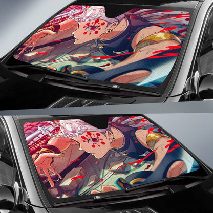 Demon Slayer Windshield Shade Tengen Uzui Car Sun Shade Demon Slayer Car Sun Shade