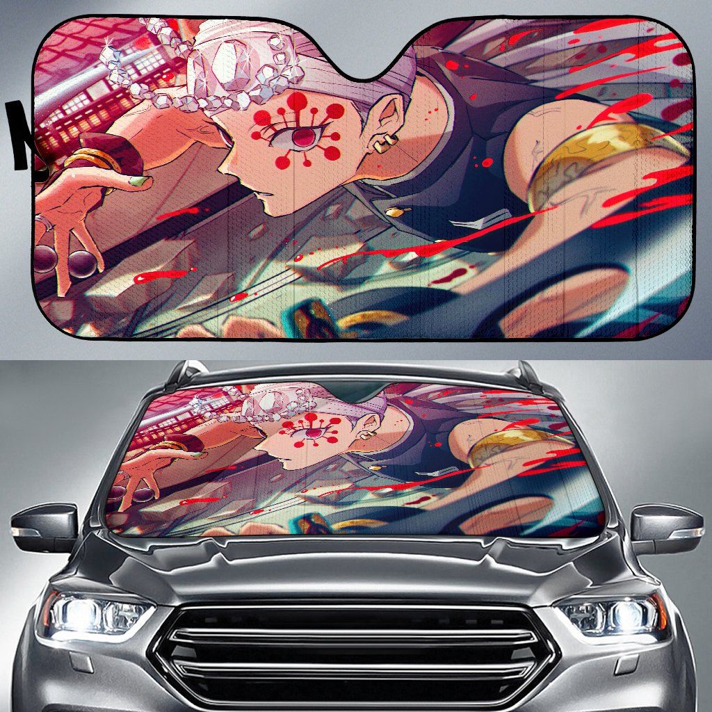 Unifinz Demon Slayer Windshield Shade Tengen Uzui Car Sun Shade Demon