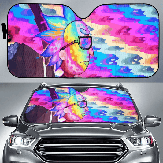 Rick And Morty Windshield Shade Rick Sanchez Colorful Car Sun Shade Rick And Morty Car Sun Shade