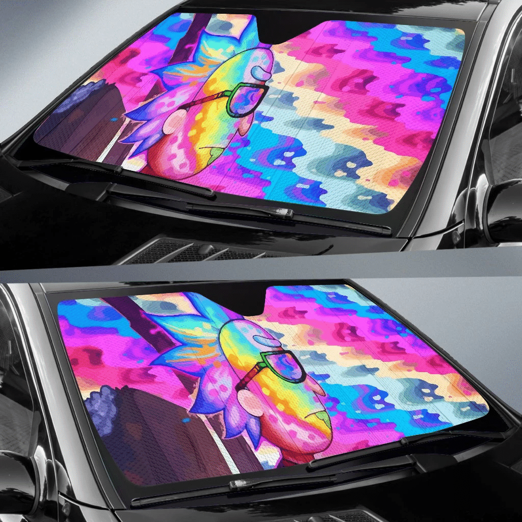 Rick And Morty Windshield Shade Rick Sanchez Colorful Car Sun Shade Rick And Morty Car Sun Shade