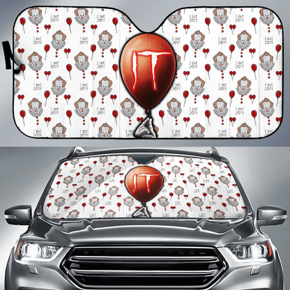 Horror IT Windshield Shade IT Balloon Pennywise Patterns Car Sun Shade Horror IT Car Sun Shade