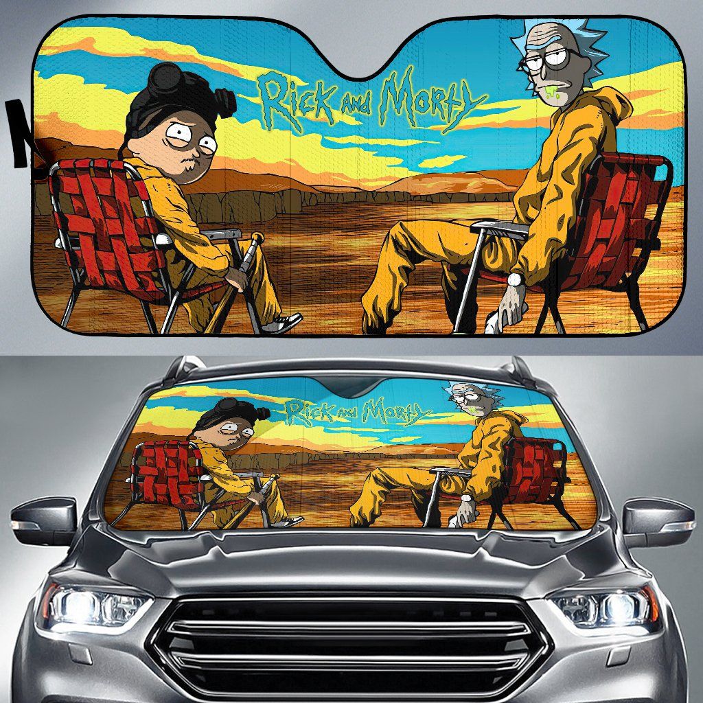 Rick And Morty Windshield Shade Rick Sanchez X Breaking Bad Car Sun Shade Rick And Morty Car Sun Shade