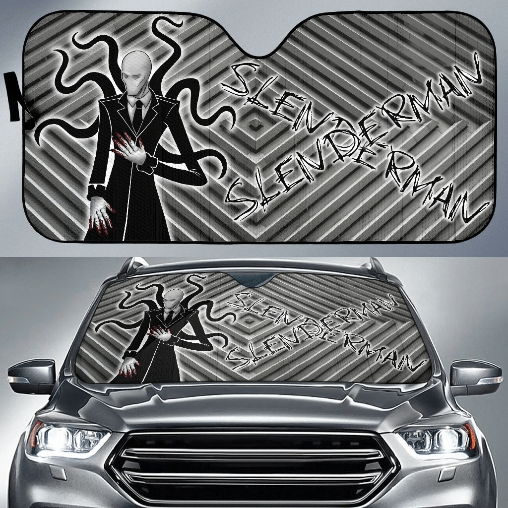 Horror Windshield Shade SlenderMan Scary Cartoon Car Sun Shade Horror Car Sun Shade