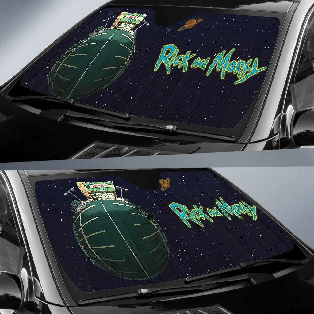 Rick And Morty Windshield Shade Pawn Shop Rick And Morty Cartoon Car Sun Shade Rick And Morty Car Sun Shade