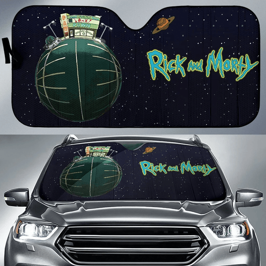 Rick And Morty Windshield Shade Pawn Shop Rick And Morty Cartoon Car Sun Shade Rick And Morty Car Sun Shade