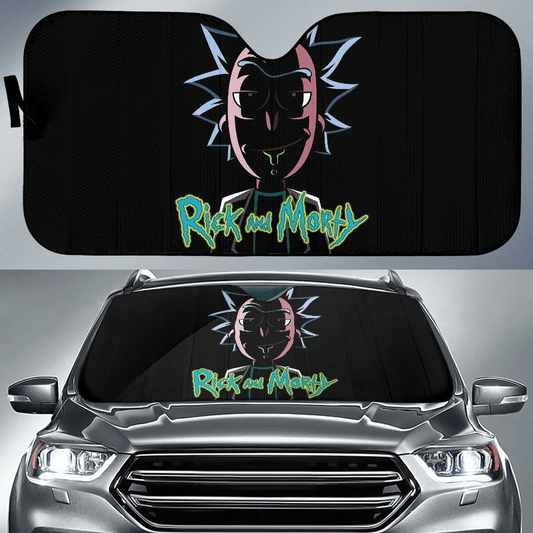 Rick And Morty Windshield Shade Rick Sanchez Scary Face Car Sun Shade Rick And Morty Car Sun Shade