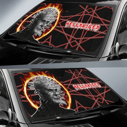 Horror Windshield Shade Hellraiser Pin Head Car Sun Shade Horror Car Sun Shade