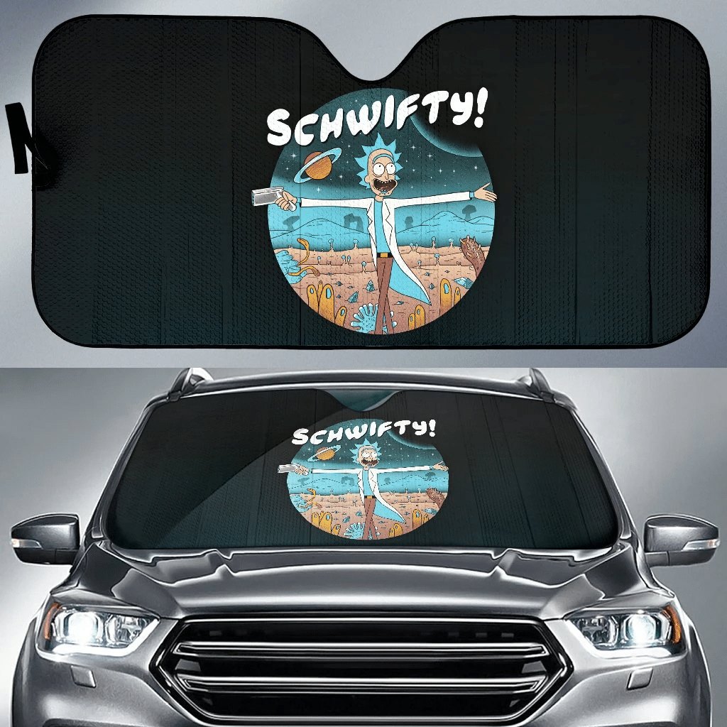 Rick And Morty Windshield Shade Rick Sanchez Schwifty Car Sun Shade Rick And Morty Car Sun Shade