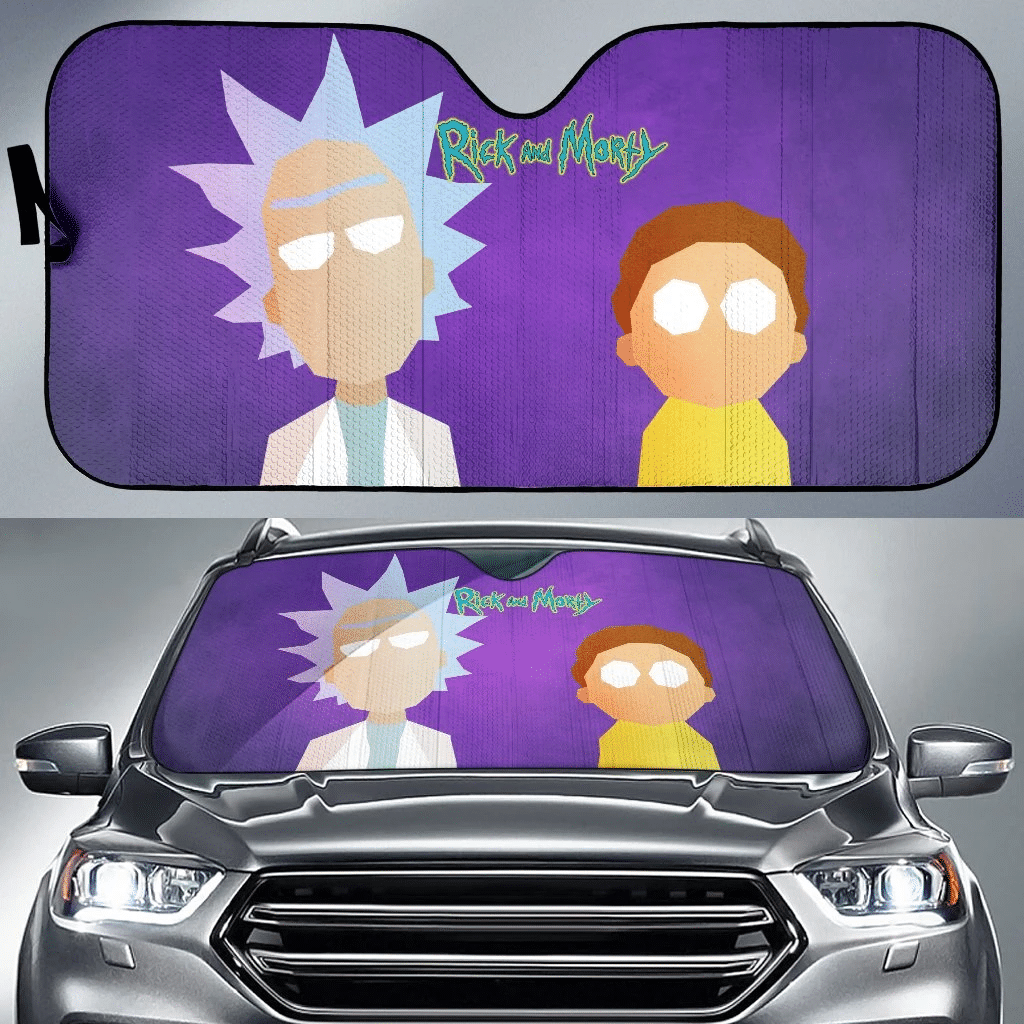 Rick And Morty Windshield Shade Rick And Morty Art No Eyes Car Sun Shade Rick And Morty Car Sun Shade