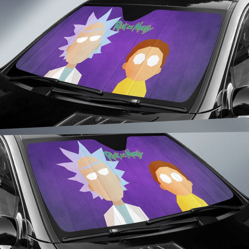 Rick And Morty Windshield Shade Rick And Morty Art No Eyes Car Sun Shade Rick And Morty Car Sun Shade