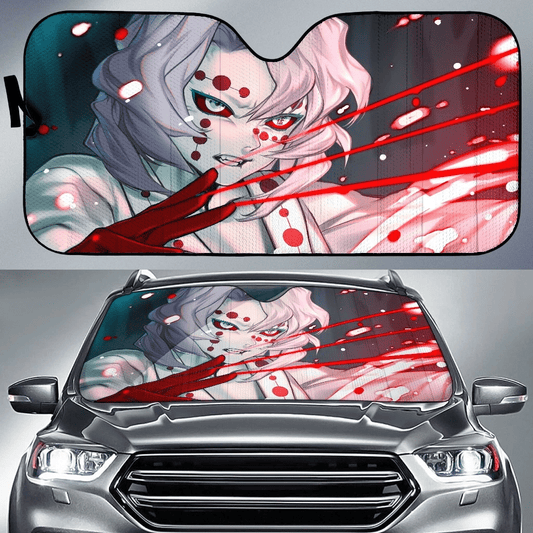 Demon Slayer Windshield Shade Rui 12 Demon Moons Fighting Car Sun Shade Demon Slayer Car Sun Shade