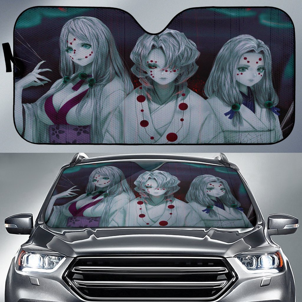 Demon Slayer Windshield Shade Rui Spider Mother Sister Car Sun Shade Demon Slayer Car Sun Shade